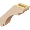 Ekena Millwork 3-inch W x 12-inch D x 12-inch H Olympic Rough Cedar Woodgrain TimberThane Knee Brace, Primed BRCUR03X12X12OLYRCPR - alternate 3